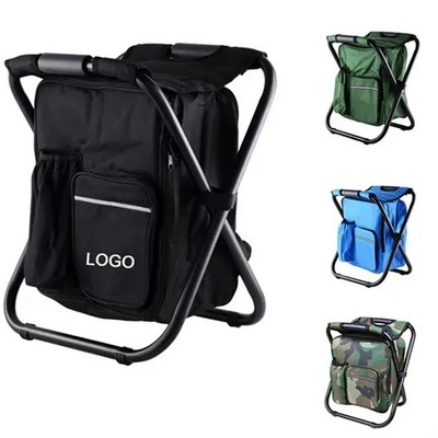 Backpack Foldable Chair with Cooler Bag