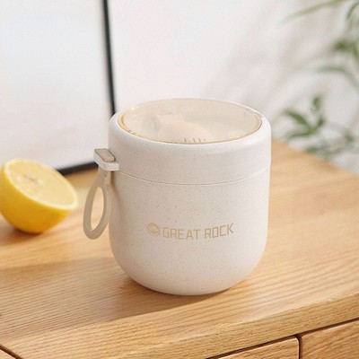 Wheat Straw Portable Soup Cup W/ 304 Stainless Steel Interior 27 oz.