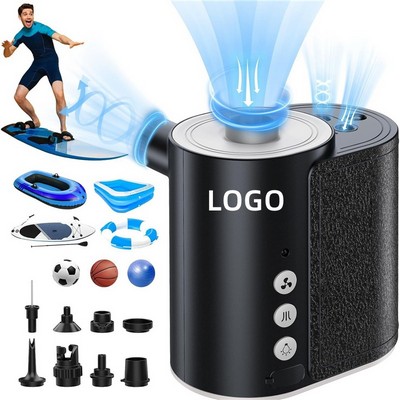 3-in-1 Rechargeable Air Pump w/LED Light for Inflatables & Deflation