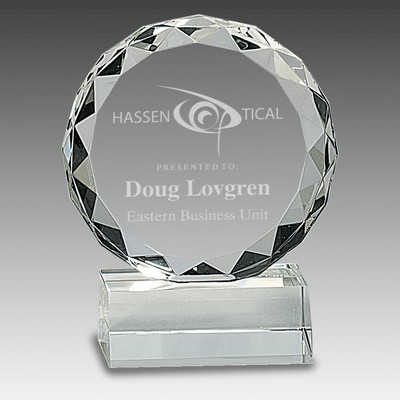 Facet Crystal on Pedestal Base