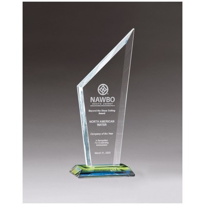 Thick Glass with Prism Effect Base