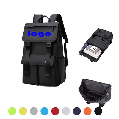 Water Resistant Rucksack Backpack With Multiple Compartments