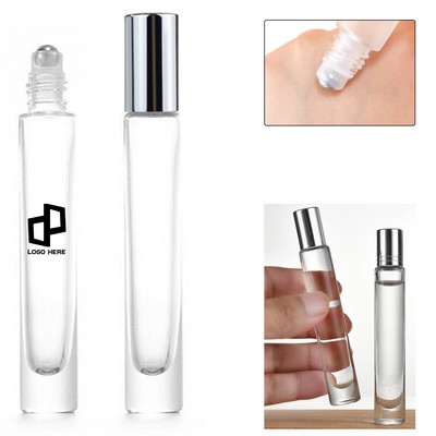 Clear 0.34Oz Fragrance Glass Bottles W/ Steel Ball