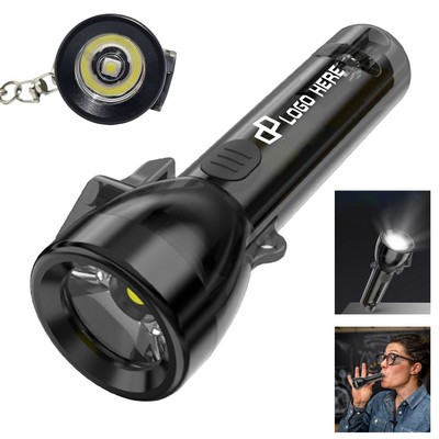 Mini Led Flashlight W/ Whistles