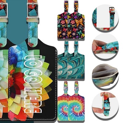 Leather Luggage Tag for Suitcases 