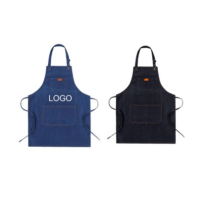 Oil Repellent Denim Apron