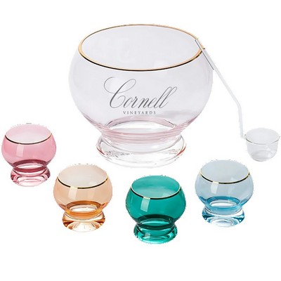 1.7Gal Colorful Punch Bowl Set