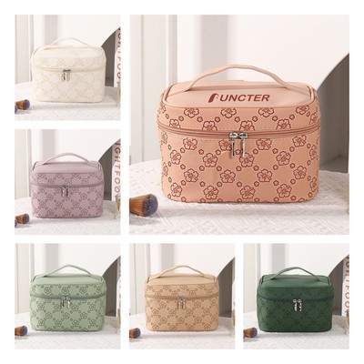 PU Embossed Cosmetic Bag Bathroom bag