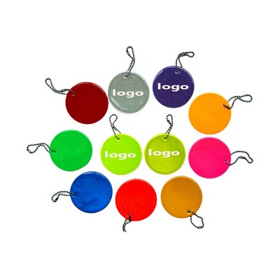 PVC Reflective Pendant Keychain(Round)