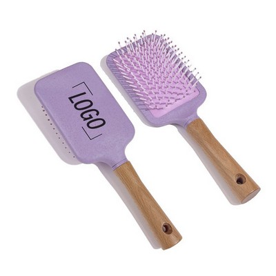 Ergonomic Wooden Handle Air Cushion Comb