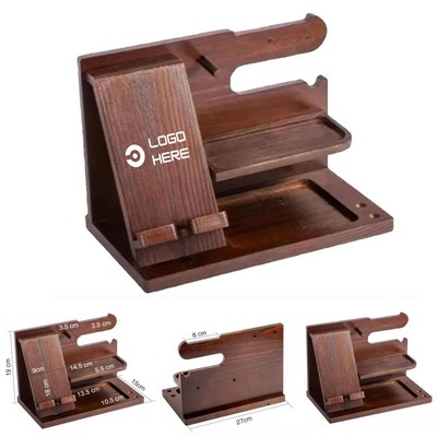 Wood Docking Station Organizer