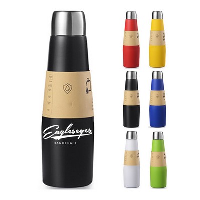 18oz Cola-Shaped Double Walled Stainless Steel Vacuum Insulated Water Bottle