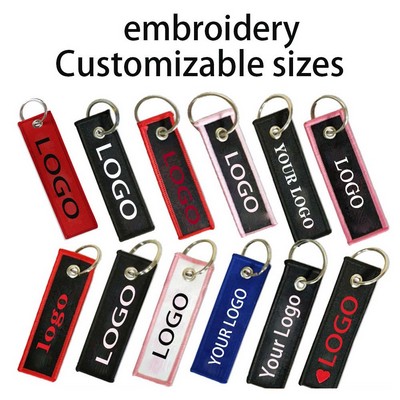 Personalized Custom Embroidery Keychain Key Ring accessories