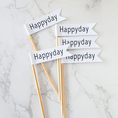 4"L Custom Mini Paper Toothpick Flag Golf Flag