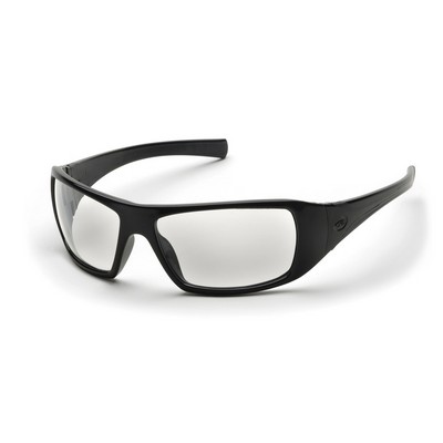 Goliath Safety Glasses, Black Frame with Clear H2X Anti-Fog Lens