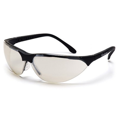 Rendezvous Safety Glasses, Black Frame with Indoor/Outdoor Mirror Lens