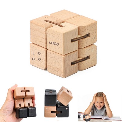 Wooden Infinity Cube Fidget Toy