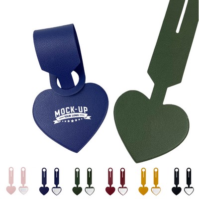 Leather Heart-Shaped Luggage Tag