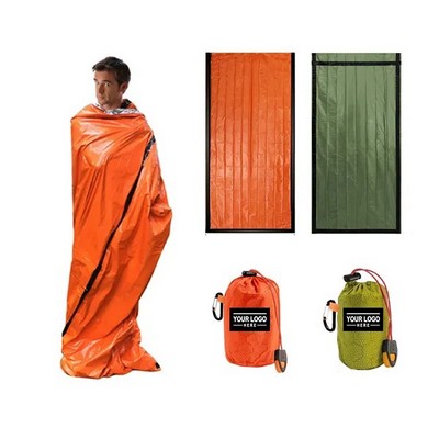 Survival Sleeping Bag Emergency Blanket with Whistle