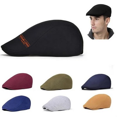 Mens Cotton Ivy Cap Flat Gatsby Driving Hat Classic Style