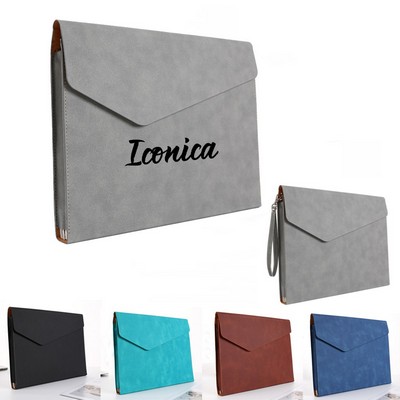 A4 PU Leather Expanding File Folder Holder