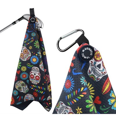 Microfiber Magnetic Golf Towel with Carabiner