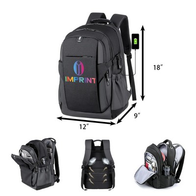 Anti Theft Waterproof Backpack with Charging Port