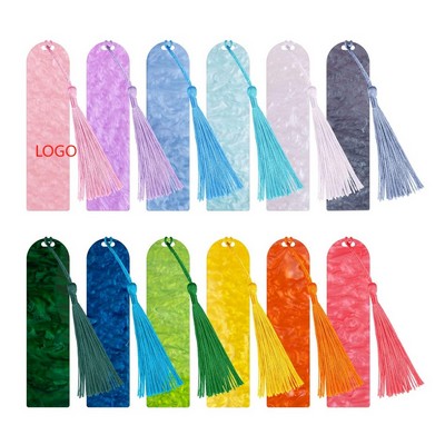 Acrylic Bookmarks Colorful Shining Book Mark With Tassels For Reader