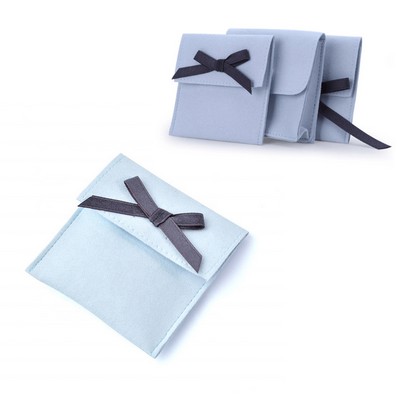 Custom luxury design velvet suede bag with bow knot