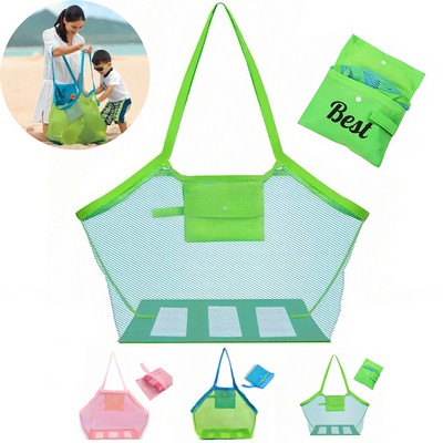 Foldable Mesh Beach Sand Toy Bags