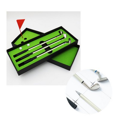 Mini Desktop Golf Ball Pen Gift Set