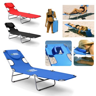 Folding Beach Lounge Sunbathing Chair