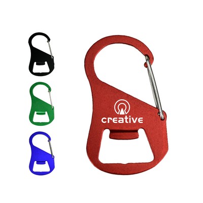 Portable & Durable Aluminum Carabiner Bottle Opener