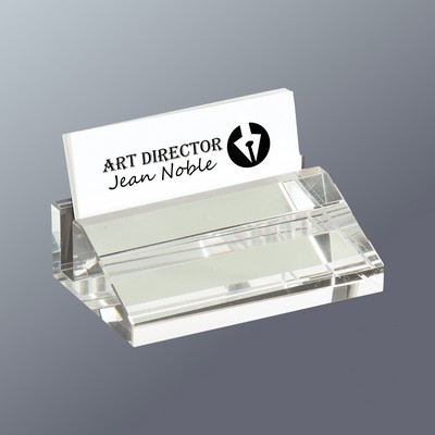 Crystal Business Card Holder, 4"x1"H
