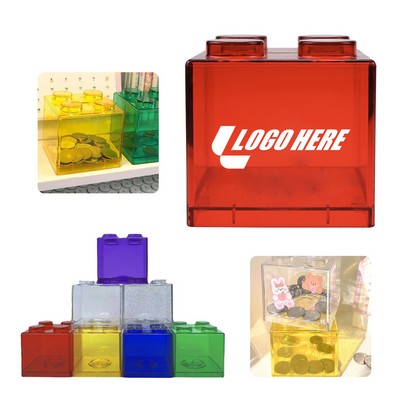 Stackable and Connectable Building Block Coin Bank