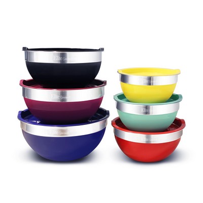 Elite 12Pc Multicolored Mixing Bowl Set