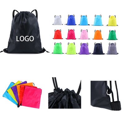 Polyester Double-Shoulder Drawstring Storage Bag