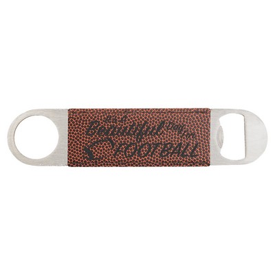 1 1/2" x 7" Football Leatherette Bottle Opener