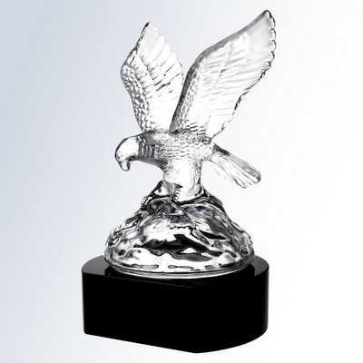 Soaring Eagle Crystal Award, with Back Base, 9 3/4"H