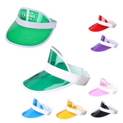 PVC Hollow Top Sun Visor Hat