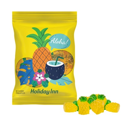 4 oz. Full Color Digibag™ with 3D Gummy Pineapples