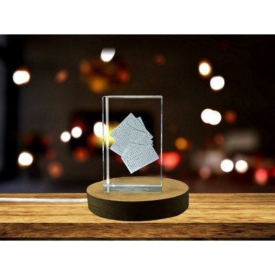 Matzo Bread 3D Engraved Crystal Award Trophy for Passover Traditions