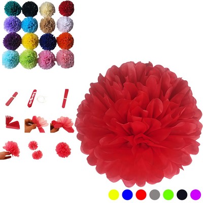 Paper Pom Poms Flowers