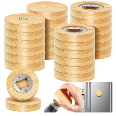 Wooden Fridge Magnet Beer Bottle Opener