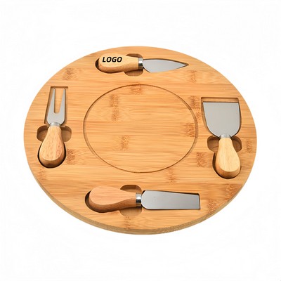 Cheese Knife 4-Piece Gift Set Cutting Board Cheese Board