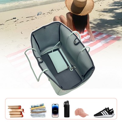 Neoprene Tote Bags with Bottom Insert