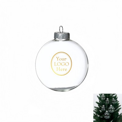 3.15" Clear Hanging Decoration Balls Plastic Fillable Ornament