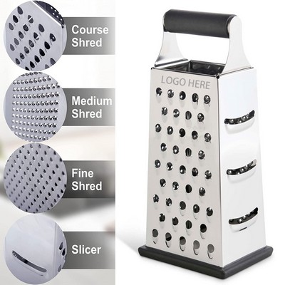 Stainless Steel Metal Box Grater w/Handle - By Sea