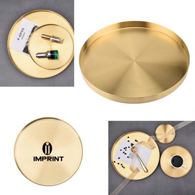 Gold Round Storage Tray