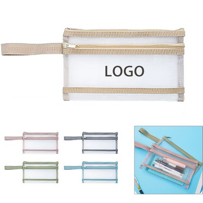 A6 School Zipper Mesh Pencil Pouch